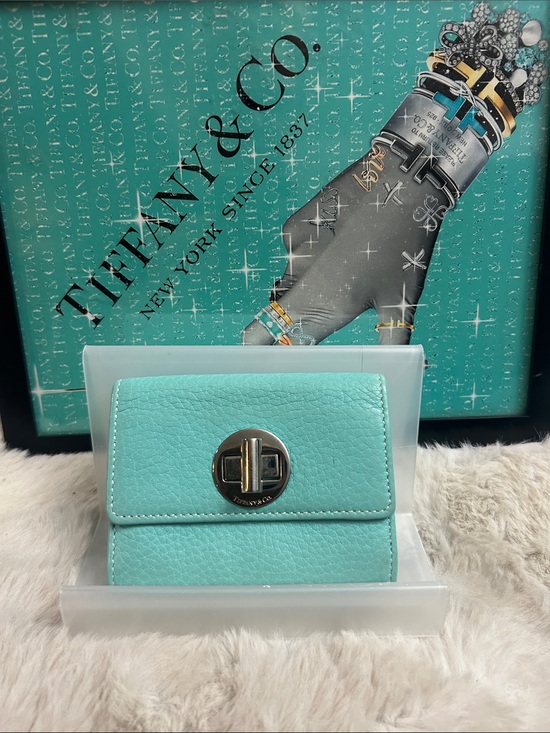 Tiffany & Co. Handbags - TIffany & Co. blue leather turnlock bifold card holder wallet Retails $400-600.